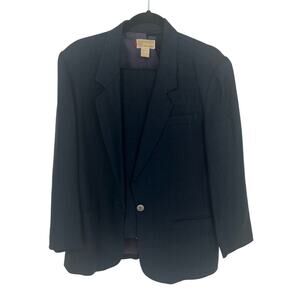 Vintage Brooks Brothers Women’s 2 Piece Suit - Navy Irish Linen - Size 8